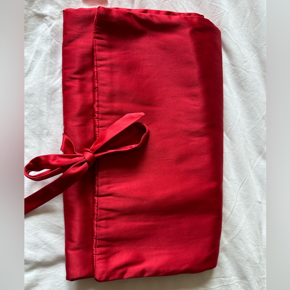 red lingerie bag